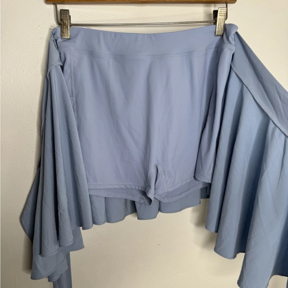 Halara High Waisted Tie Side Flowy Micro Mini Flare Quick Dry Skirt M tennis - Picture 9 of 13